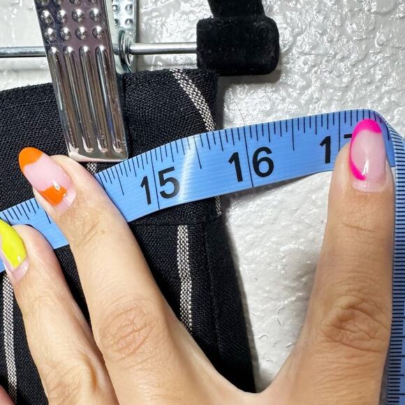 Reformation Frankie Pants Luciano Stripe Linen Straight Black White Women 10 - Picture 6 of 8